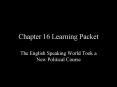Chapter 16 Learning Packet PowerPoint PPT Presentation