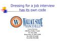 Dressing for a job interview has its own code PowerPoint PPT Presentation
