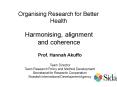 Organising Research for Better Health PowerPoint PPT Presentation