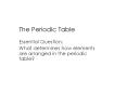 The Periodic Table PowerPoint PPT Presentation