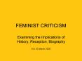 FEMINIST CRITICISM PowerPoint PPT Presentation