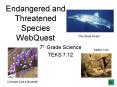 Endangered and Threatened Species WebQuest PowerPoint PPT Presentation