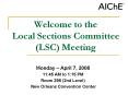 Welcome to the Local Sections Committee LSC Meeting PowerPoint PPT Presentation