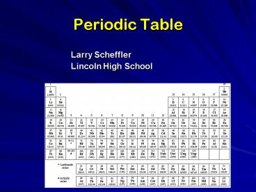 Periodic Table