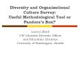 Diversity and Organizational Culture Survey: Useful Methodological Tool or Pandoras Box PowerPoint PPT Presentation