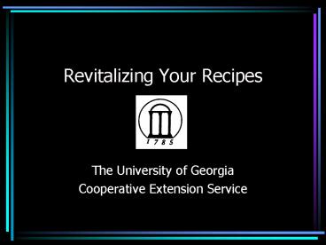 Revitalizing Your Recipes