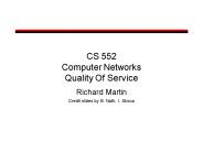CS 552 Computer Networks Quality Of Service