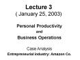 Lecture 3 January 25, 2003 PowerPoint PPT Presentation