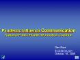 Pandemic Influenza Communication National Public Health Information Coalition PowerPoint PPT Presentation