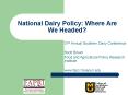National Dairy Policy: Where Are We Headed PowerPoint PPT Presentation