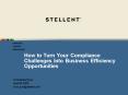 How to Turn Your Compliance Challenges Into Business Efficiency Opportunities PowerPoint PPT Presentation