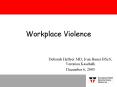 Workplace Violence PowerPoint PPT Presentation