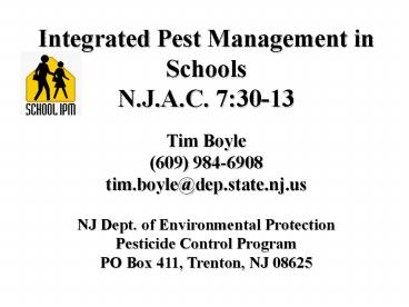 School IPM Regulations