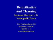 Detoxification And Cleansing