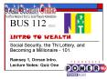 BUS 112 RSCC INTRO TO WEALTH PowerPoint PPT Presentation