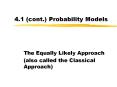 4.1 (cont.) Probability Models PowerPoint PPT Presentation