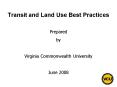 Transit and Land Use Best Practices PowerPoint PPT Presentation