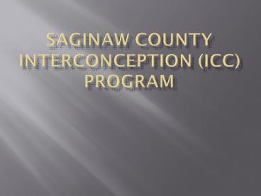 Saginaw County Interconception ICC Program