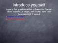 Introduce yourself PowerPoint PPT Presentation