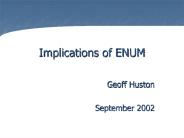 Implications of ENUM
