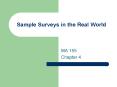 Sample Surveys in the Real World PowerPoint PPT Presentation