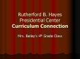 Rutherford B. Hayes Presidential Center Curriculum Connection PowerPoint PPT Presentation