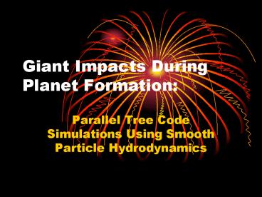 Giant Impacts During Planet Formation: