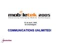 COMMUNICATIONS UNLIMITED PowerPoint PPT Presentation