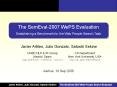 The SemEval2007 WePS Evaluation: Establishing a benchmark for PowerPoint PPT Presentation