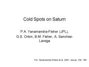 Cold Spots on Saturn PowerPoint PPT Presentation