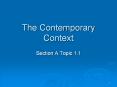 The Contemporary Context PowerPoint PPT Presentation