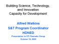 Building Science, Technology, and Innovation Capacity for Development PowerPoint PPT Presentation
