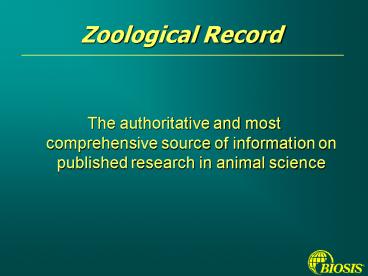 Zoological Record