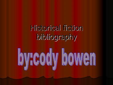 Historical fiction bibliography