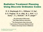 Radiation Treatment Planning Using Discrete Ordinates Codes