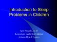 Introduction to Sleep Problems in Children PowerPoint PPT Presentation