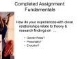 Completed Assignment: Fundamentals PowerPoint PPT Presentation