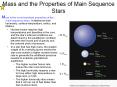 Mass and the Properties of Main Sequence Stars PowerPoint PPT Presentation
