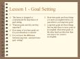 Lesson 1 Goal Setting PowerPoint PPT Presentation