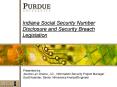 Indiana Social Security Number Disclosure and Security Breach Legislation PowerPoint PPT Presentation