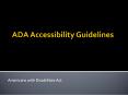 ADA Accessibility Guidelines PowerPoint PPT Presentation