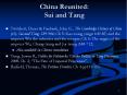 China Reunited: Sui and Tang PowerPoint PPT Presentation