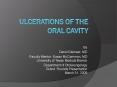 Ulcerations of the Oral Cavity PowerPoint PPT Presentation