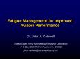 Fatigue Management for Improved Aviator Performance PowerPoint PPT Presentation