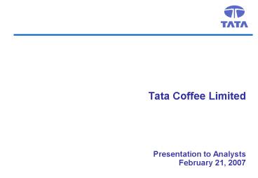 Tata Coffee Limited