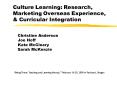 Culture Learning: Research, Marketing Overseas Experience, PowerPoint PPT Presentation
