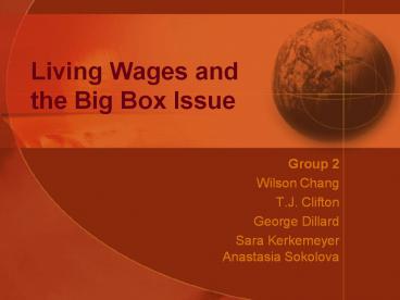 Living Wages and the Big Box Issue