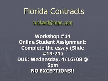 Florida Contracts