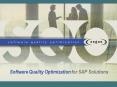 Software Quality Optimization for SAP Solutions PowerPoint PPT Presentation