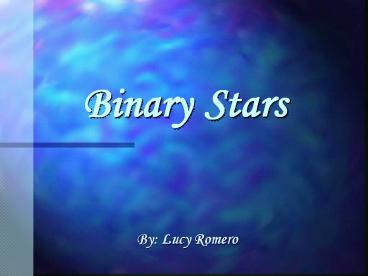 Binary Stars